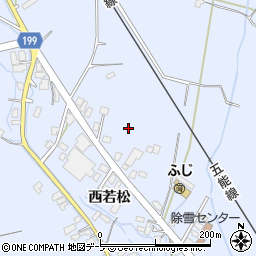 青森県南津軽郡藤崎町藤崎西若松周辺の地図