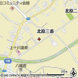 青森県黒石市上十川北原三番6-2周辺の地図