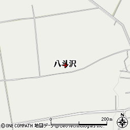 青森県十和田市八斗沢周辺の地図