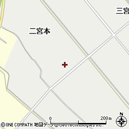 青森県南津軽郡藤崎町常盤二宮本周辺の地図