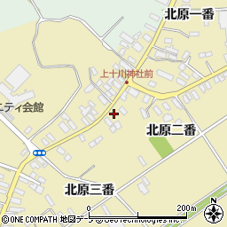 青森県黒石市上十川北原三番52周辺の地図