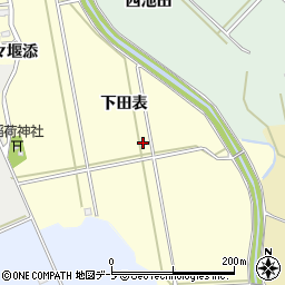 青森県黒石市上目内澤下田表周辺の地図