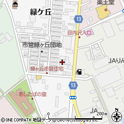 青森県黒石市緑ケ丘23周辺の地図