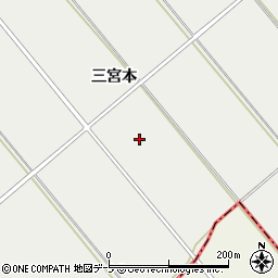 青森県南津軽郡藤崎町常盤三宮本周辺の地図