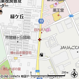 青森県黒石市野際村作場道添周辺の地図