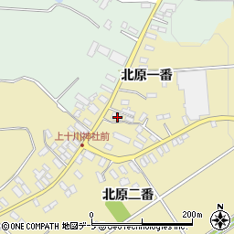 青森県黒石市上十川北原一番36周辺の地図
