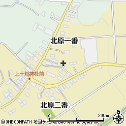 青森県黒石市上十川北原一番34周辺の地図