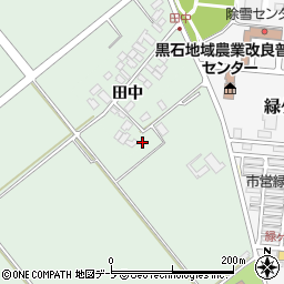 青森県黒石市北田中堀合周辺の地図