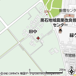 青森県黒石市田中25周辺の地図