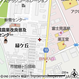 青森県黒石市緑ケ丘37周辺の地図
