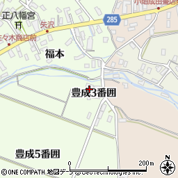 青森県南津軽郡藤崎町矢沢豊成三番囲周辺の地図