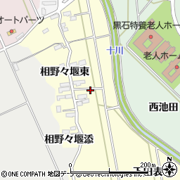 青森県黒石市上目内澤村下東周辺の地図