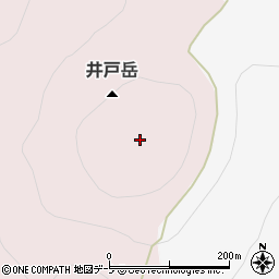井戸岳周辺の地図