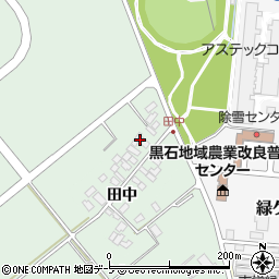 青森県黒石市北田中村後北17周辺の地図