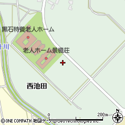 青森県黒石市赤坂池田周辺の地図
