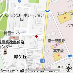 青森県黒石市緑ケ丘107周辺の地図