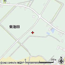 青森県黒石市赤坂東池田周辺の地図