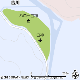 白神キャンプ場周辺の地図