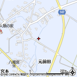 青森県南津軽郡藤崎町徳下元前田32-4周辺の地図