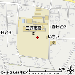 青森県三沢市春日台周辺の地図