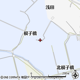 青森県南津軽郡藤崎町藤崎根子橋周辺の地図