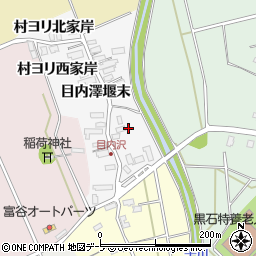 青森県黒石市下目内澤十川添周辺の地図