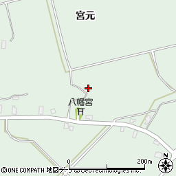 青森県黒石市赤坂宮元周辺の地図