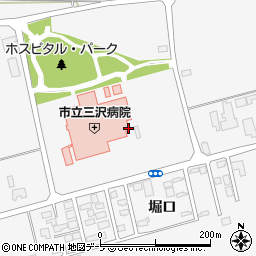三沢市立三沢病院周辺の地図