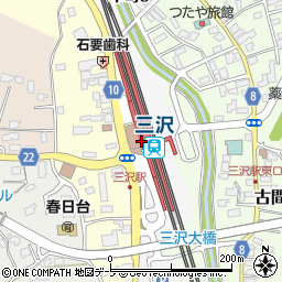 とうてつ駅そば三沢駅前店周辺の地図