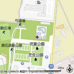 黒石市役所　黒石市体育協会運動公園周辺の地図