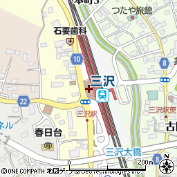三沢駅前交流プラザみーくる周辺の地図