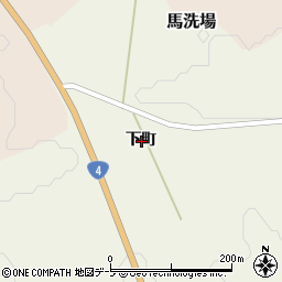 青森県十和田市馬洗場下町周辺の地図