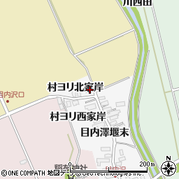 青森県黒石市下目内澤村ヨリ北家岸周辺の地図