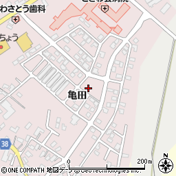青森県南津軽郡藤崎町榊亀田周辺の地図