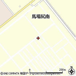 青森県黒石市馬場尻南周辺の地図