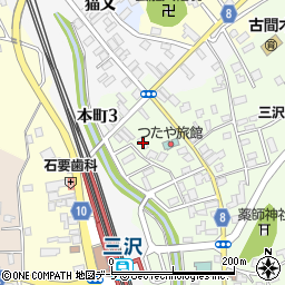 青森県三沢市古間木山96周辺の地図