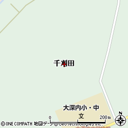 青森県十和田市洞内千刈田周辺の地図