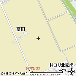 青森県黒石市富田周辺の地図