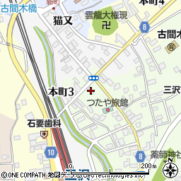 青森県三沢市古間木山74周辺の地図