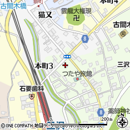 青森県三沢市古間木山74周辺の地図