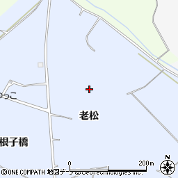 青森県南津軽郡藤崎町藤崎老松周辺の地図
