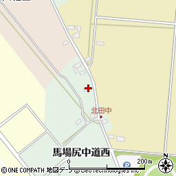 青森県黒石市北田中馬場尻道下周辺の地図