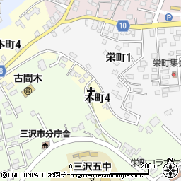 青森県三沢市本町周辺の地図