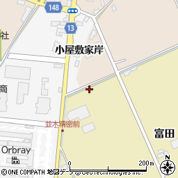 青森県黒石市富田102周辺の地図
