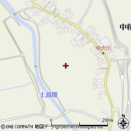 青森県弘前市大川（平岡）周辺の地図