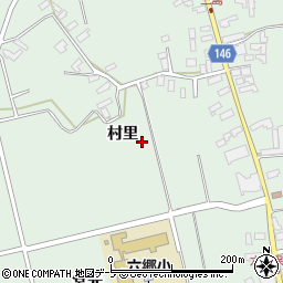 青森県黒石市三島村里周辺の地図