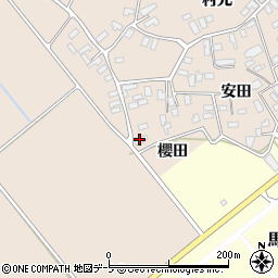 青森県黒石市西馬場尻（櫻田）周辺の地図