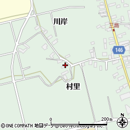 青森県黒石市三島村里15周辺の地図