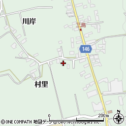 青森県黒石市三島村里35周辺の地図