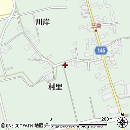 青森県黒石市三島村里18周辺の地図